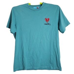 Keith Haring x Shoe Palace Double Sided T-Shirt Puff Print Rain Dance Size Large